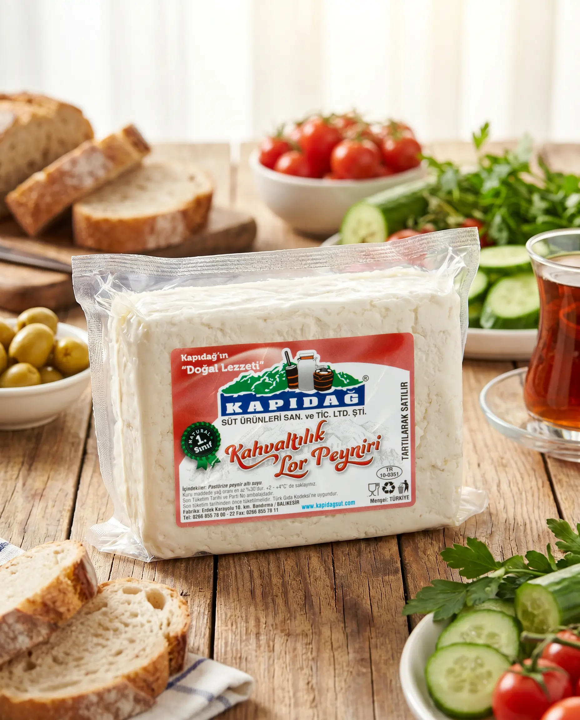 Kapıdağ Tam Yağlı Taze Kahvaltılık Kelle Lor Peyniri 500 gr